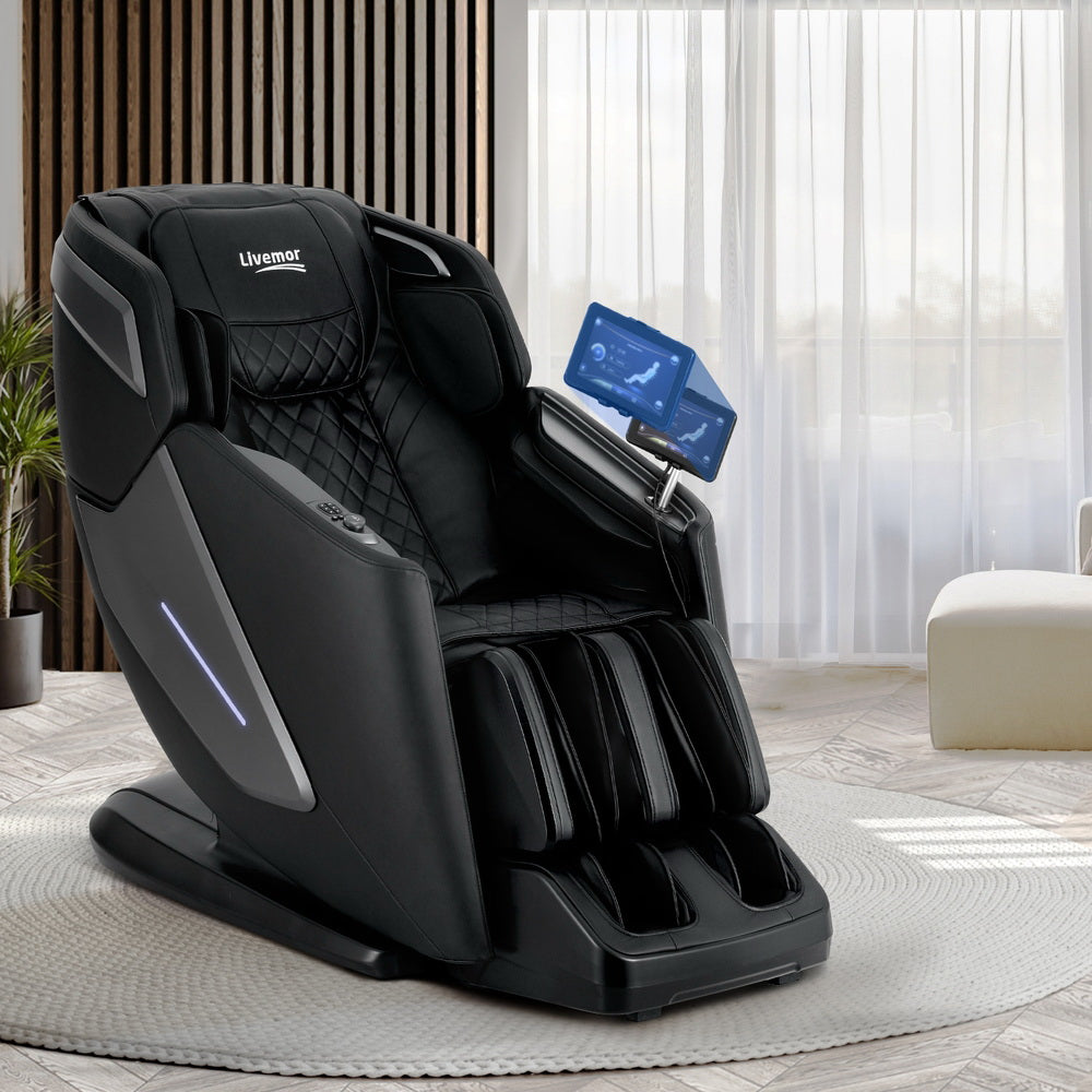Livemor 4D Massage Chair Electric Recliner Home Massager Black Big Bedding Australia