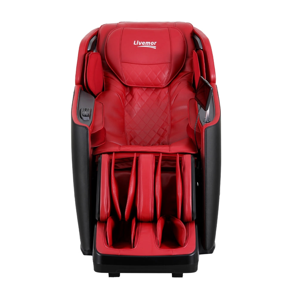 Livemor 4D Massage Chair Electric Recliner Home Massager Red Big Bedding Australia