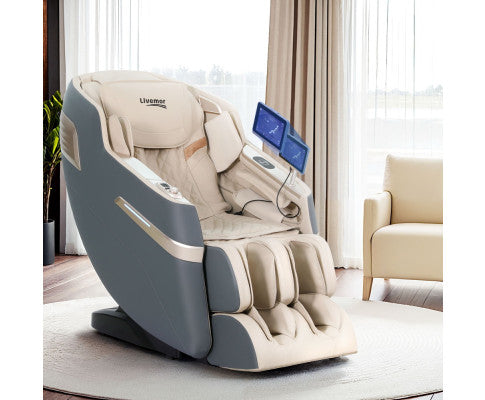 4D Massage Chair Electric Recliner Home Massager Gray Sina Livemor