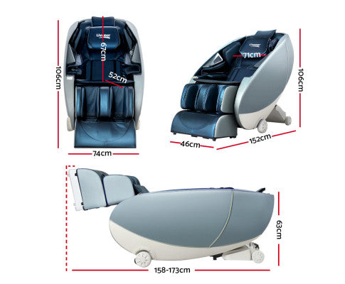 Massage Chair Zero Gravity Electric Massage Recliner Chairs Deluxe Blue Livemor