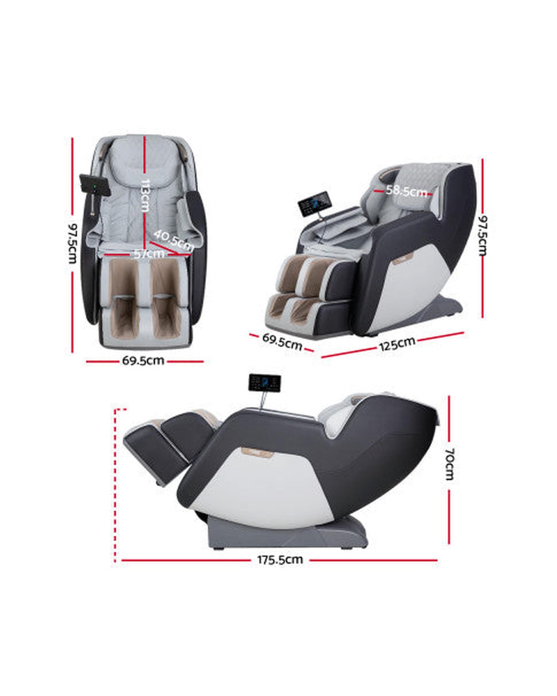 Massage Chair Electric Chairs Recliner Shiatsu Gravity Heating Massager Livemor