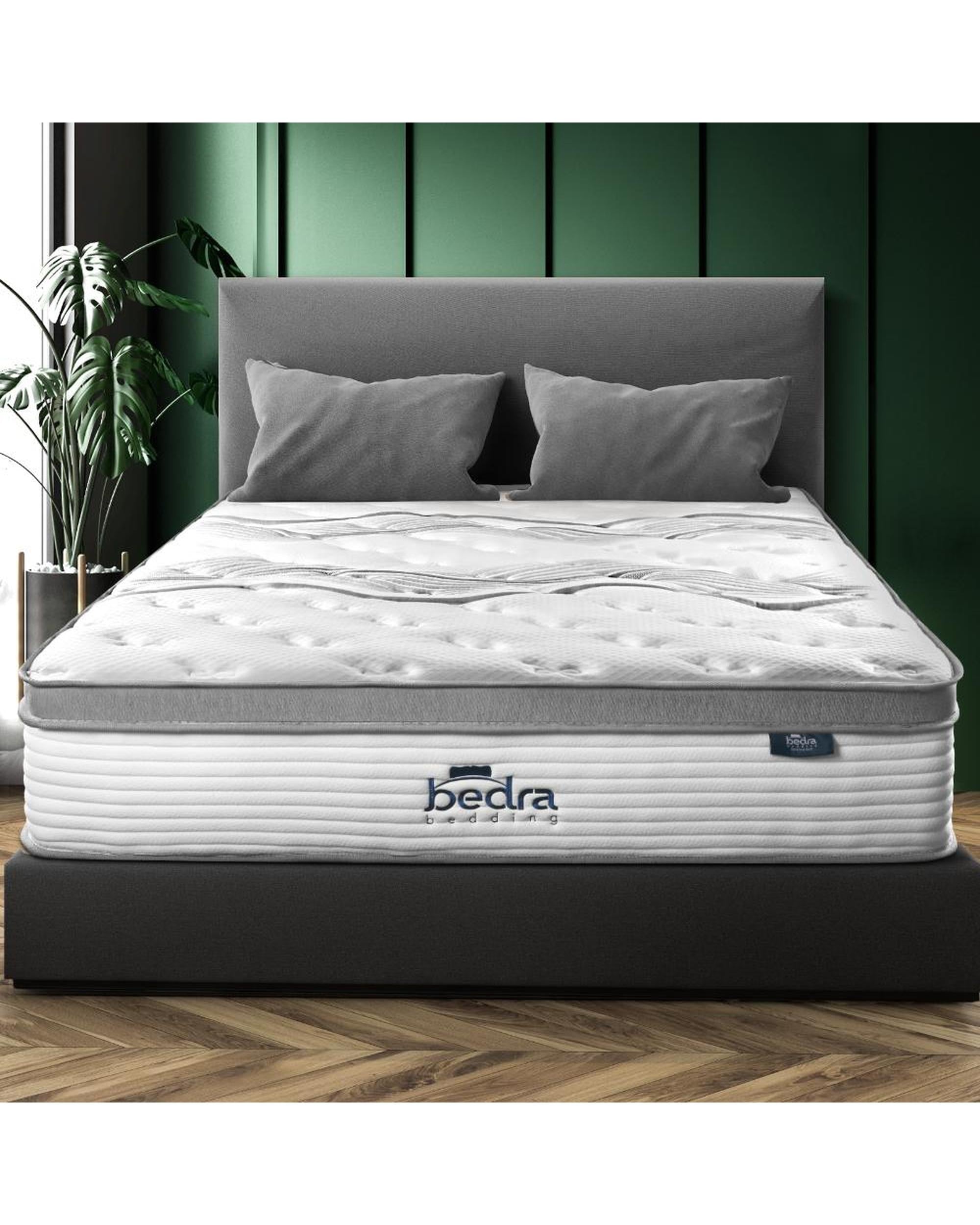 Mattress Euro Top Bed Mattress Pocket Spring Medium Firm 34cm 7 Zone Bedra