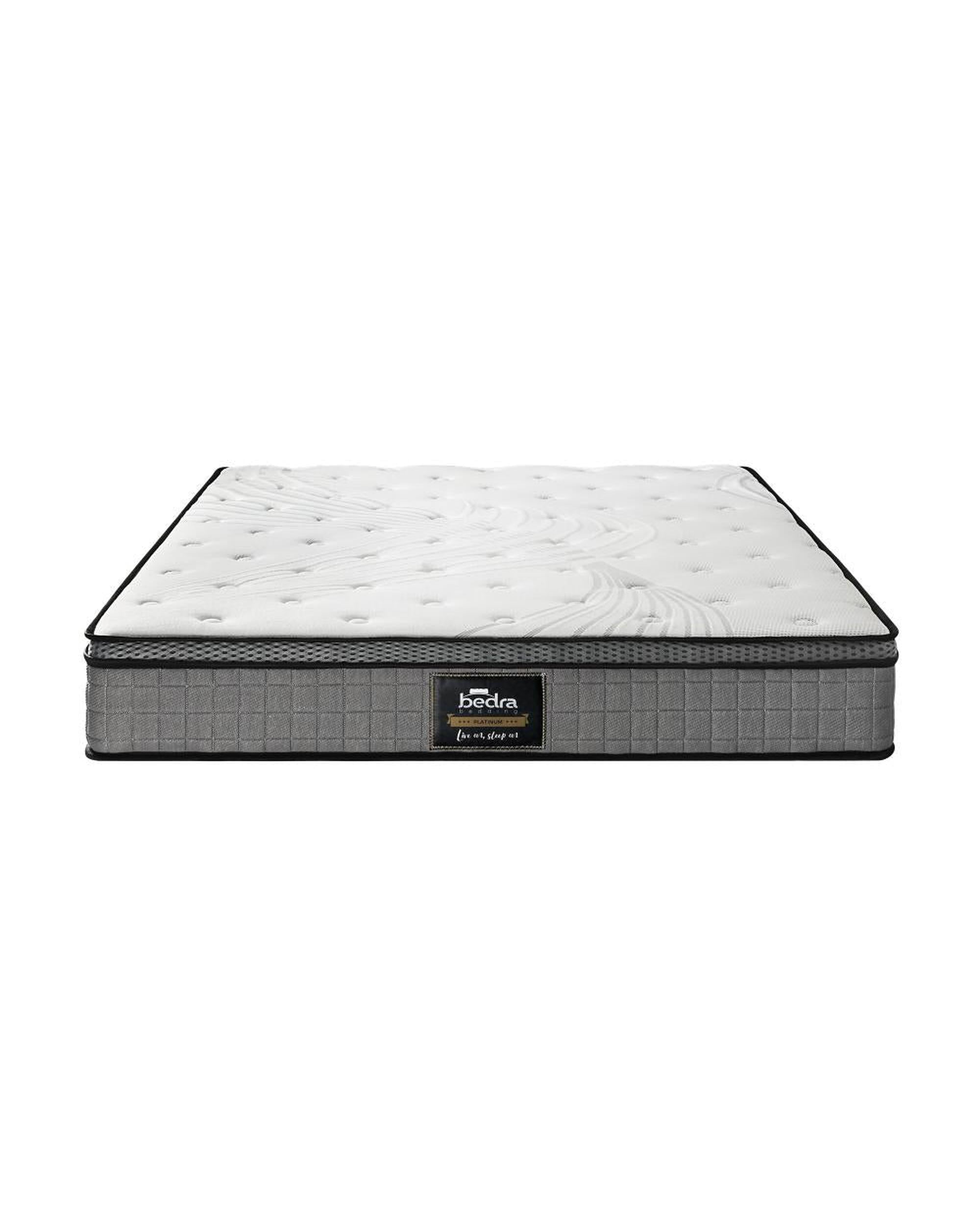 Mattress Bed Spring Mattress 4D Mesh Euro Top Medium Foam 22cm Bedra