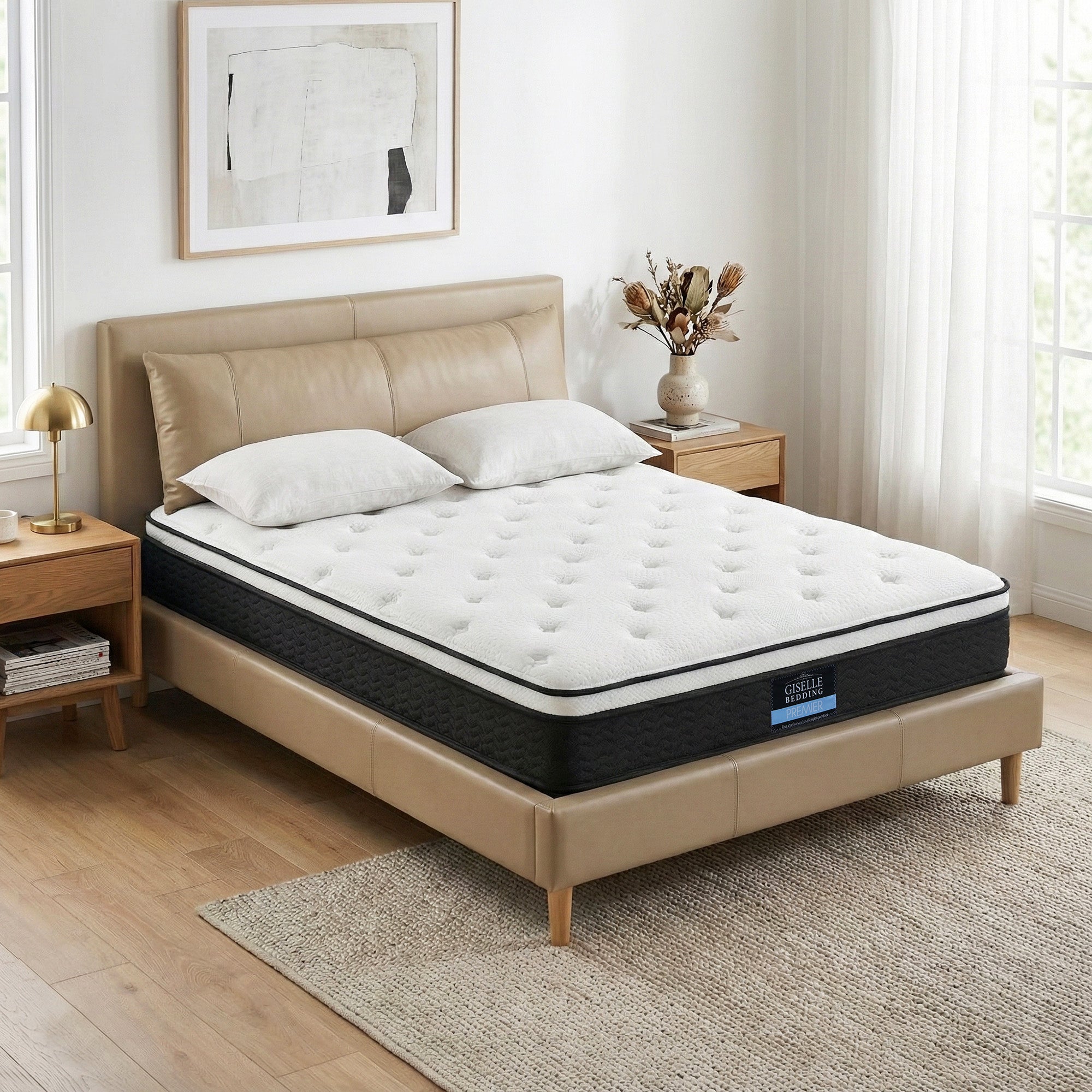 Euro Top & Bonnell Spring Foam 21cm Mattress - Medium