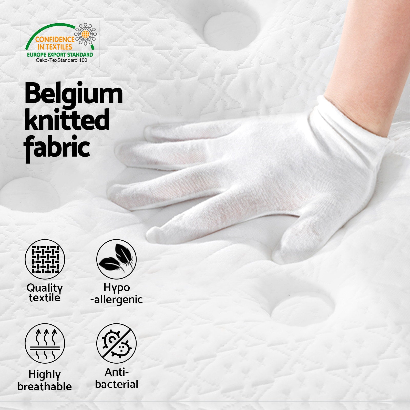 Euro Top & Bonnell Spring Foam 21cm Mattress - Medium