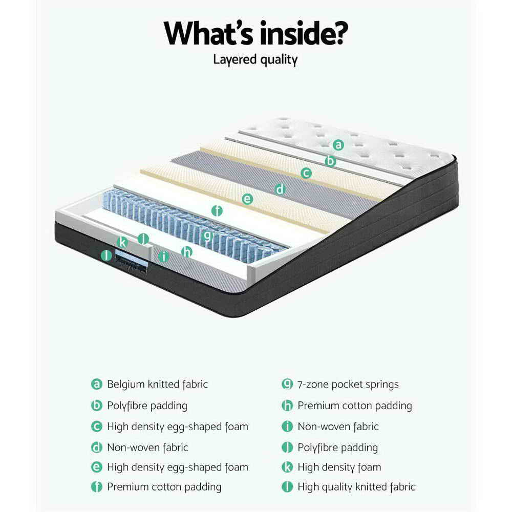 7 Zone 34cm Medium Top Mattress