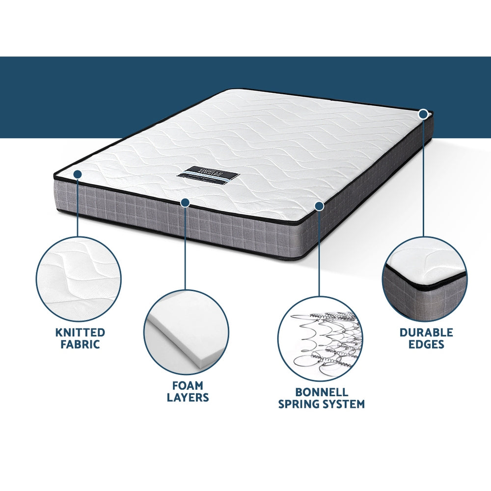 Mattress Medium Firm Mattresses Tight Top Bed Bonnel Spring 13cm