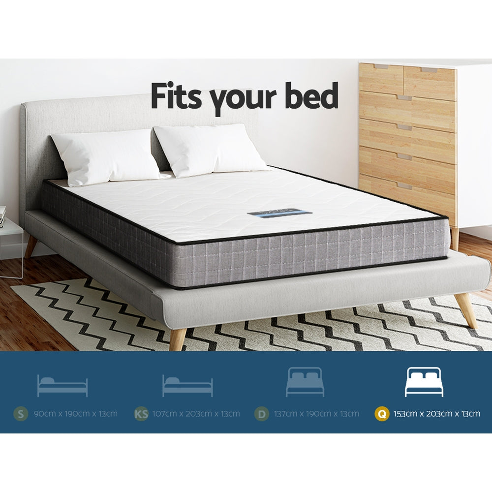 Mattress Medium Firm Mattresses Tight Top Bed Bonnel Spring 13cm
