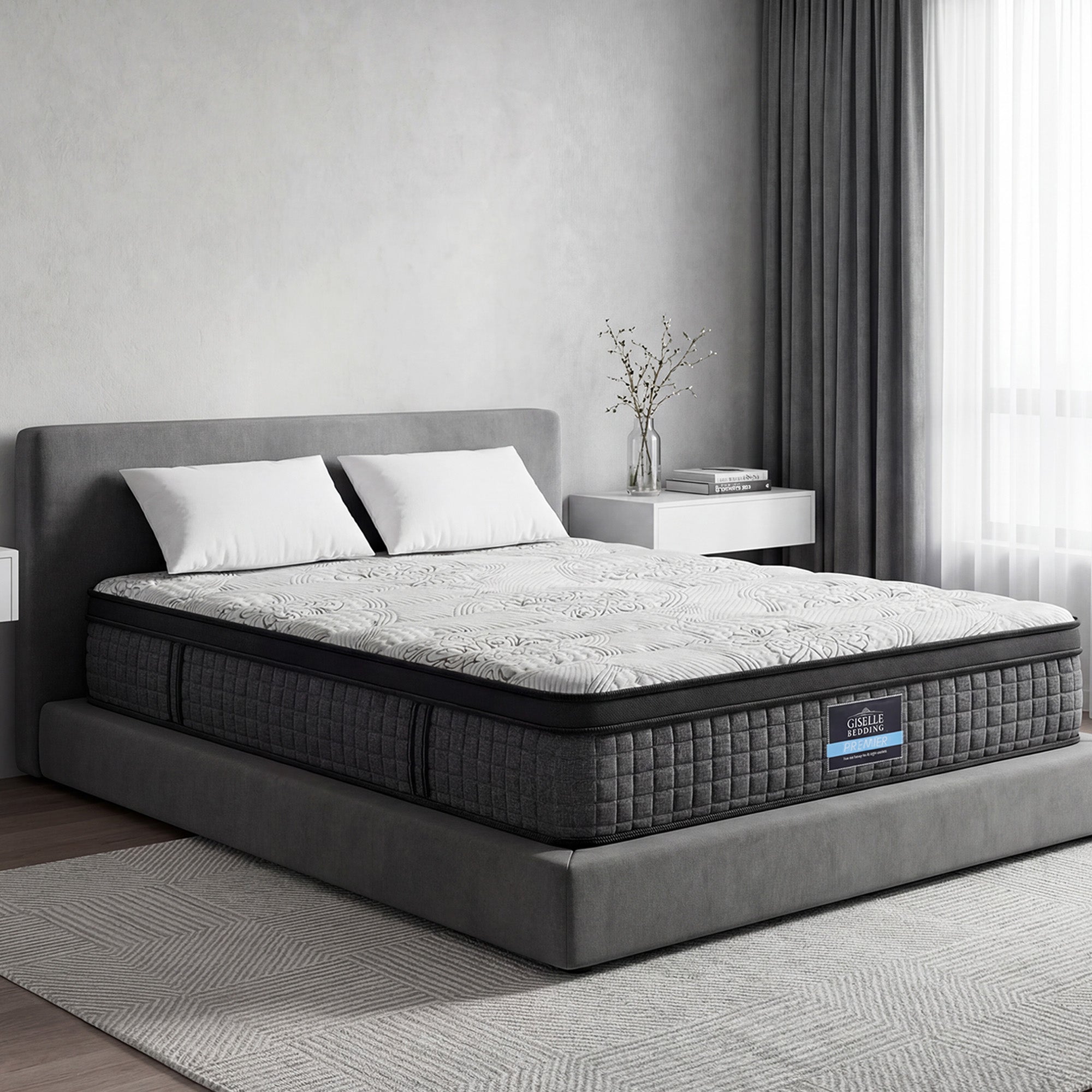 9 Zone Pocket Spring Latex Foam Medium Firm 34cm Mattress
