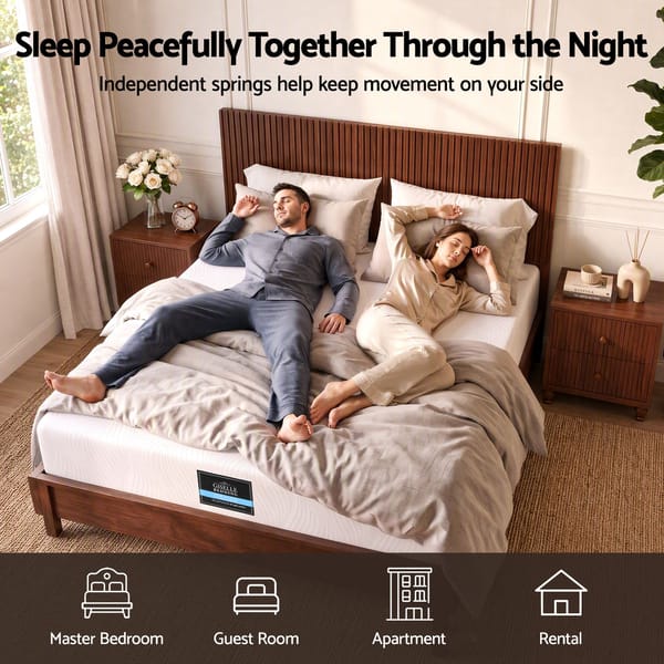 Giselle Bedding 25cm Hybrid Mattress Soft Knitted Fabric Edge Support Gel Foam
