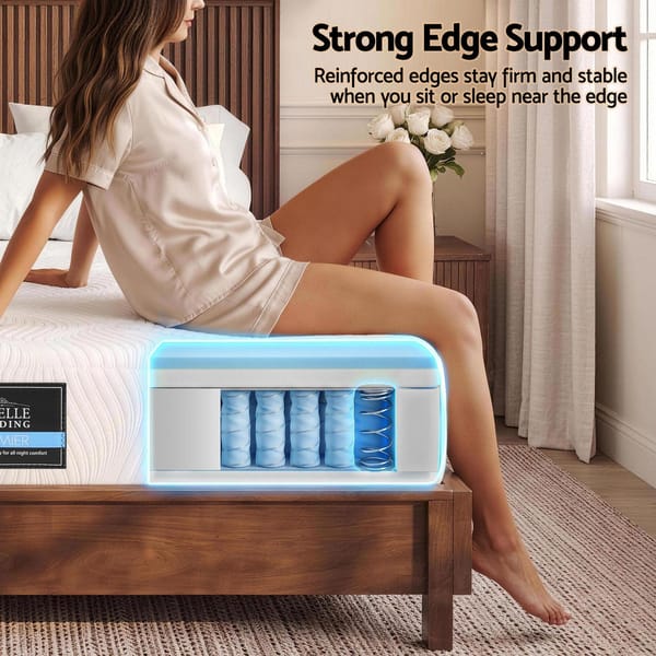 Giselle Bedding 25cm Hybrid Mattress Soft Knitted Fabric Edge Support Gel Foam