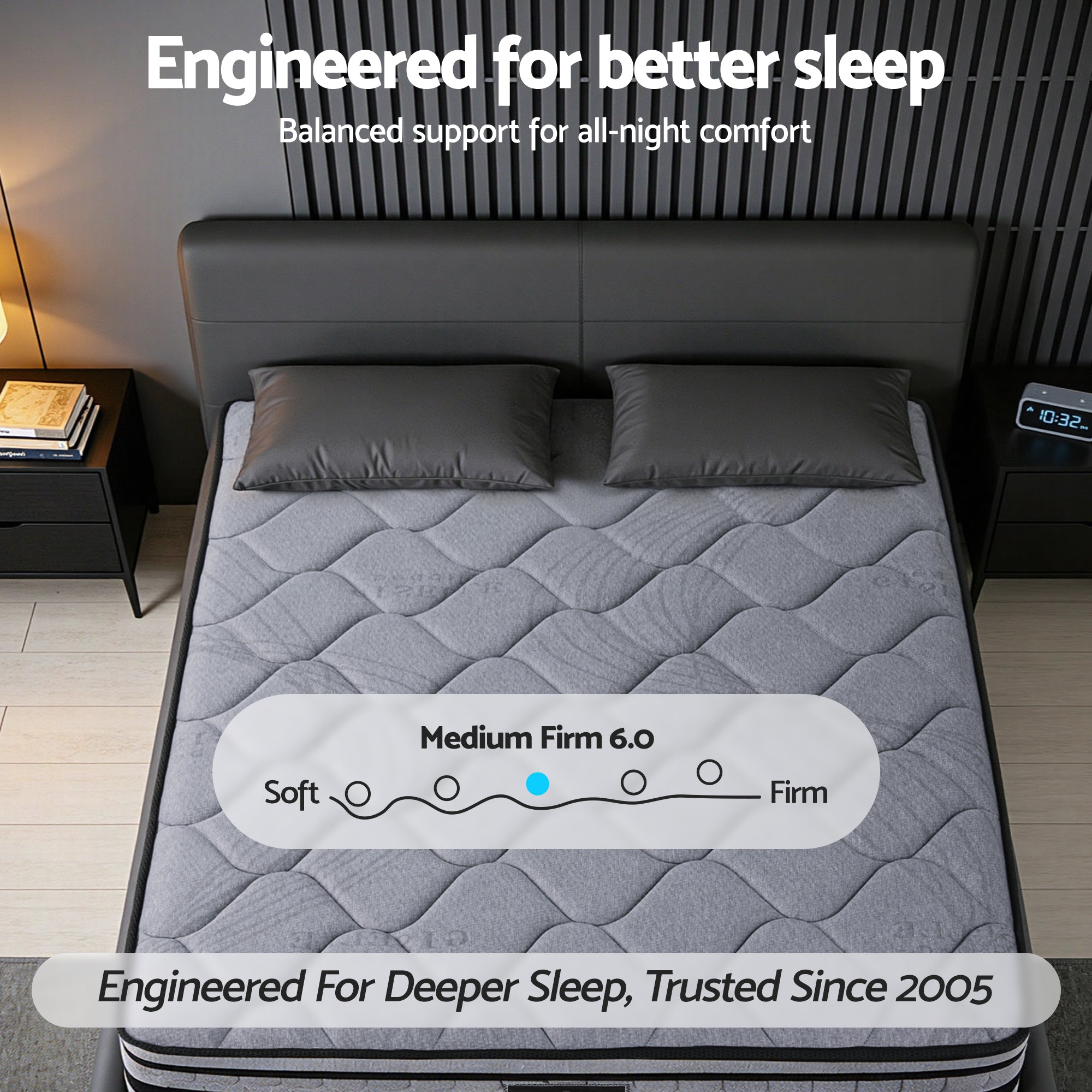 34cm Mattress Hybrid, Pocket Spring Bed Mattress