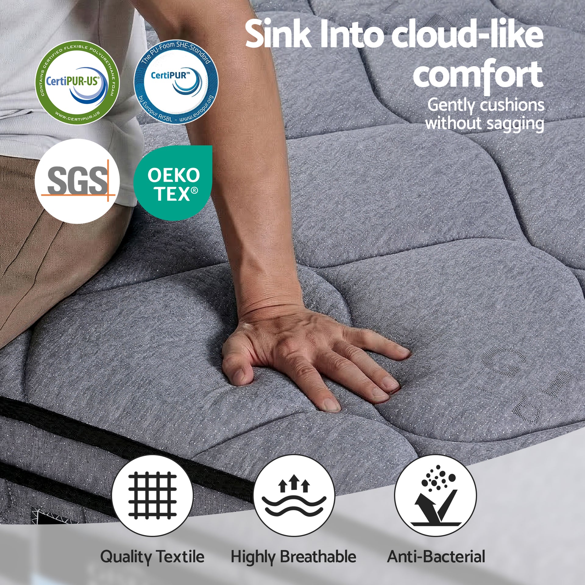 34cm Mattress Hybrid, Pocket Spring Bed Mattress