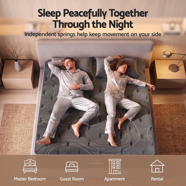 Giselle Bedding Reversible Spring Mattress Cashmere Cover Gel Foam Firm 35cm
