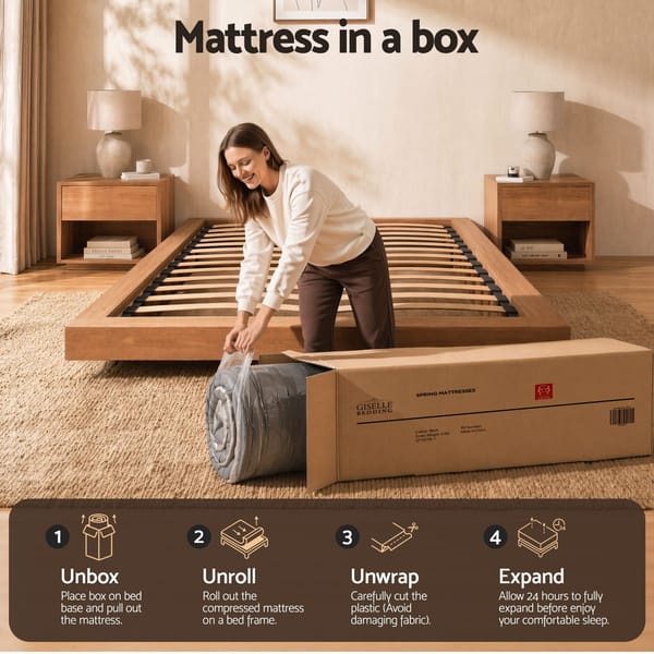 Giselle Bedding 37cm 4-in-1 Adjustable Firmness Cooling Gel Memory Foam Dual-Zone Flippable for Couples