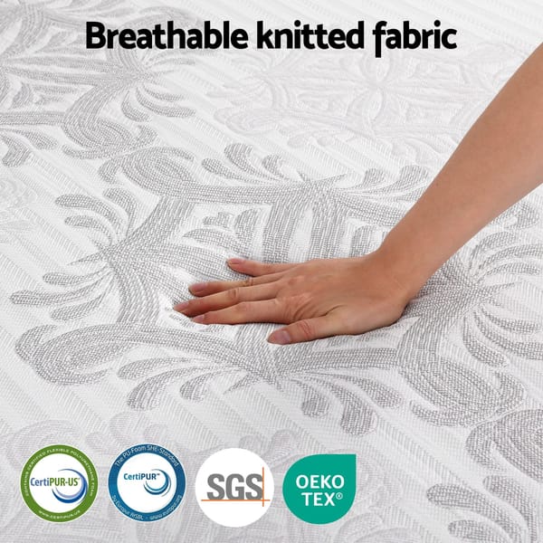 Giselle Bedding 37cm 4-in-1 Adjustable Firmness Cooling Gel Memory Foam Dual-Zone Flippable for Couples