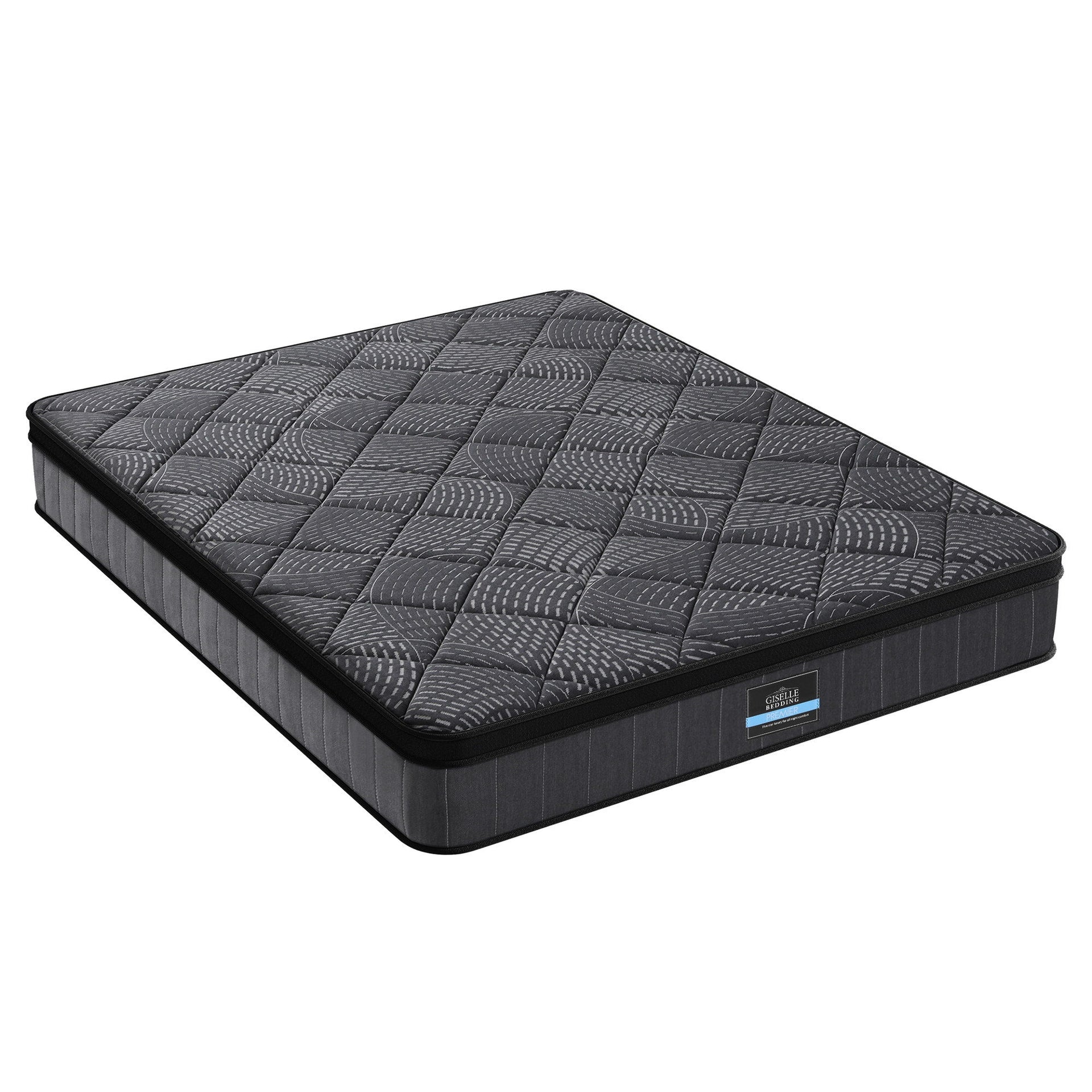 Giselle Bedding Mattress 25Cm Pocket Spring Latex Euro Top Medium Firm Bed