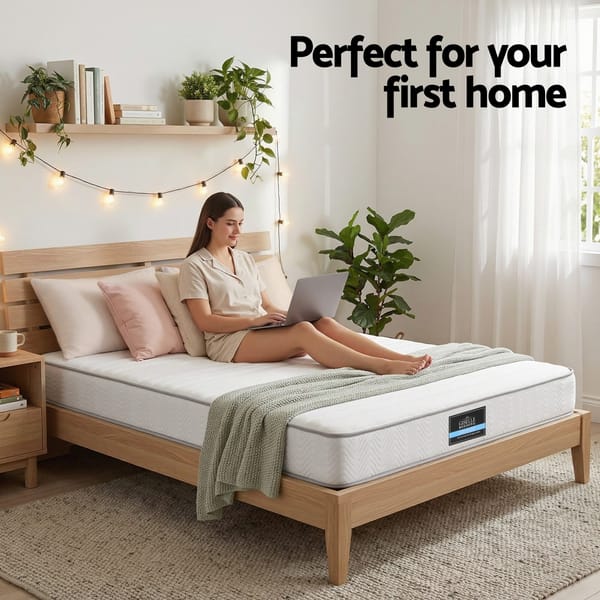 Mattress 20cm with Reinforced Edge Support Egg-Crate Foam