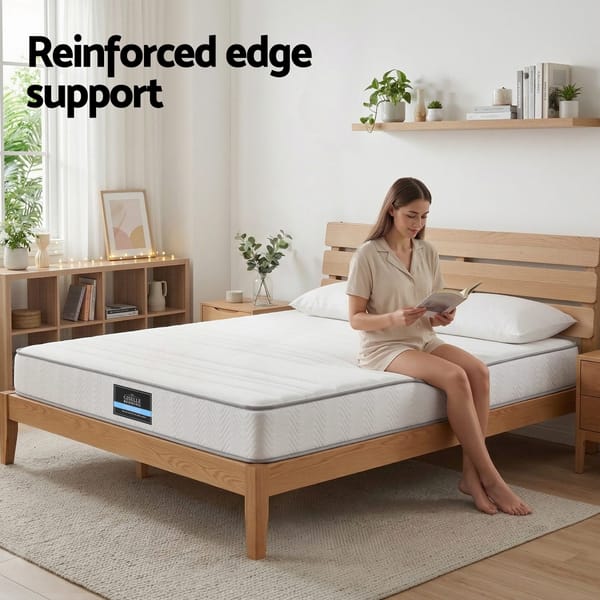 Mattress 20cm with Reinforced Edge Support Egg-Crate Foam