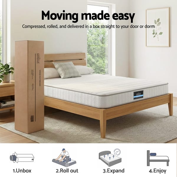 Mattress 20cm with Reinforced Edge Support Egg-Crate Foam
