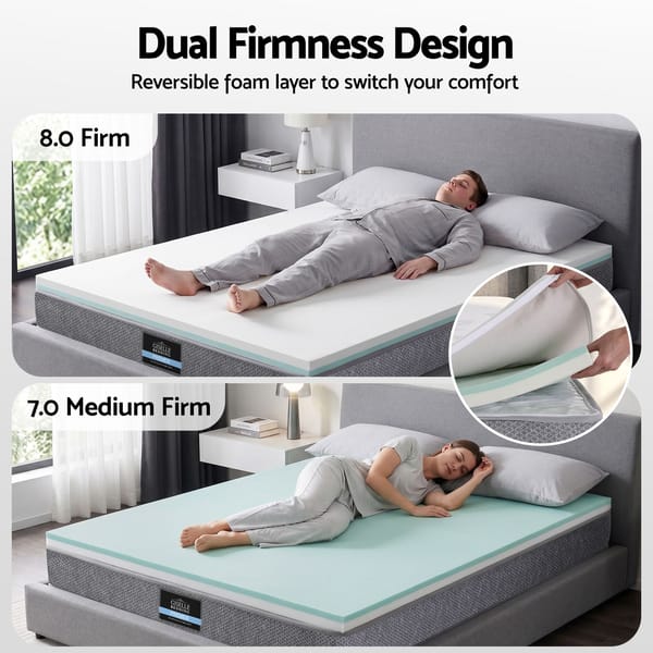Mattress 23cm Pocket Spring Mattress - Adjustable Firmness Reversible Foam Layer - Medium