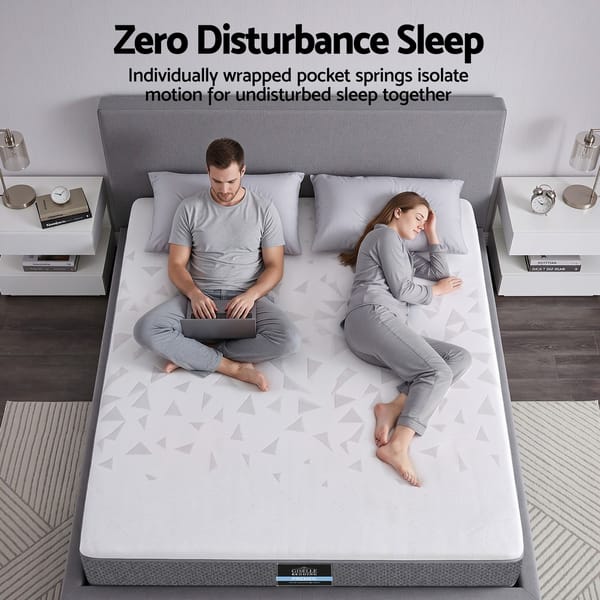 Mattress 23cm Pocket Spring Mattress - Adjustable Firmness Reversible Foam Layer - Medium