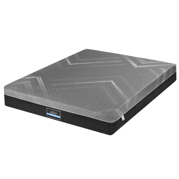 Mattress 26cm Firm Pocket Spring Dual Edge Support Dark Grey