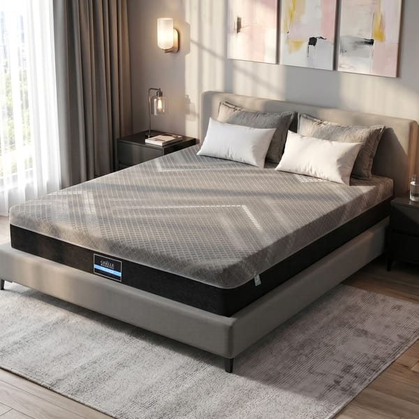 Mattress 26cm Firm Pocket Spring Dual Edge Support Dark Grey