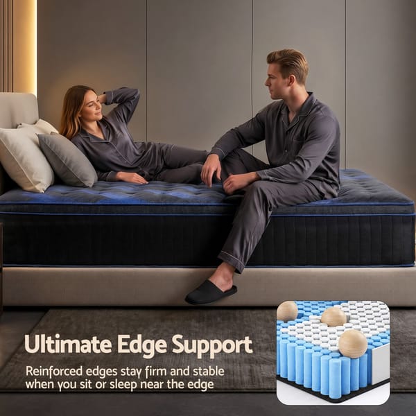 Hybrid Mattress with Cooling Gel Memory Foam and Edge Support