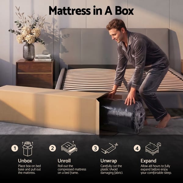 Hybrid Mattress with Cooling Gel Memory Foam and Edge Support