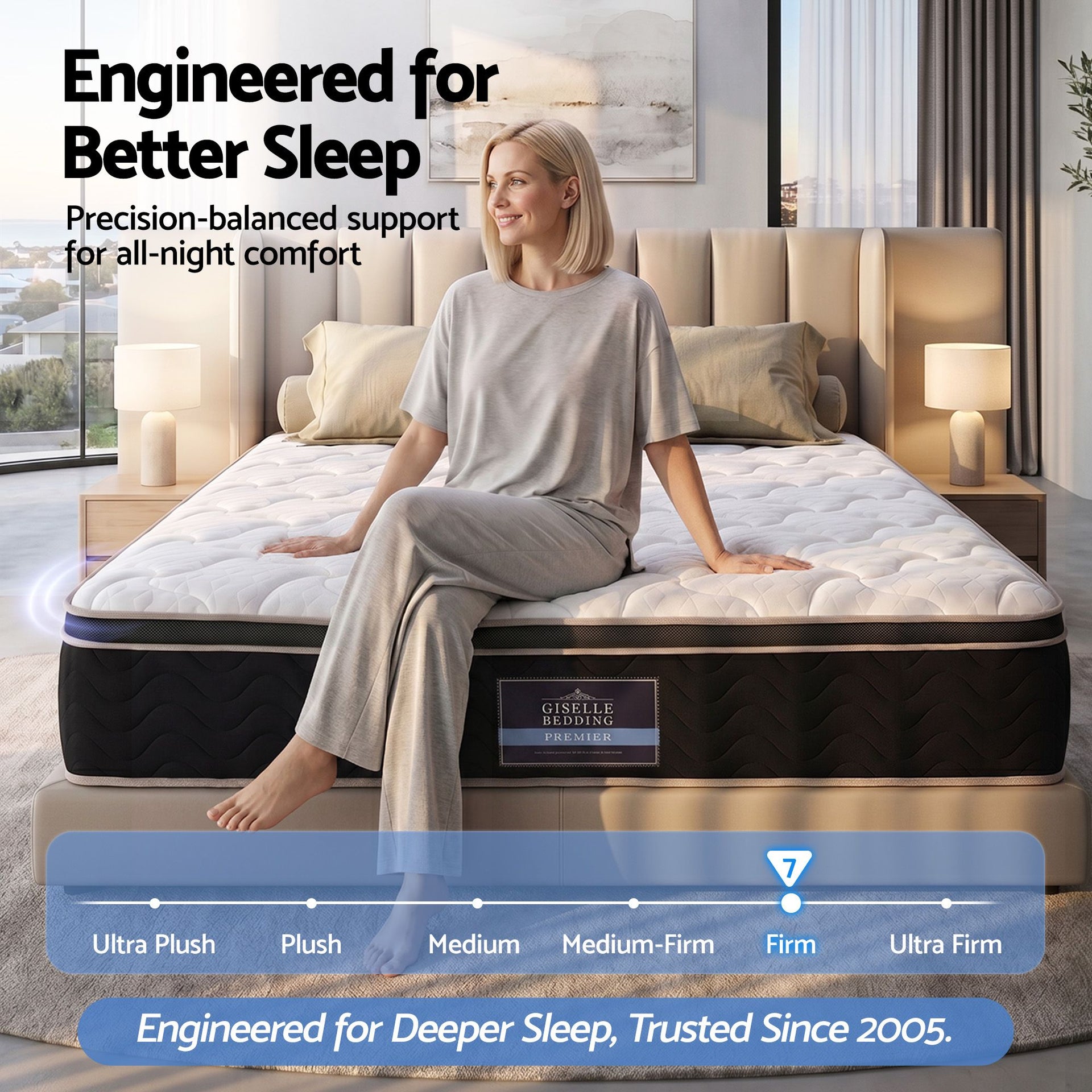 35cm Mattress Firm with Copper Memory Foam and Edge Support
