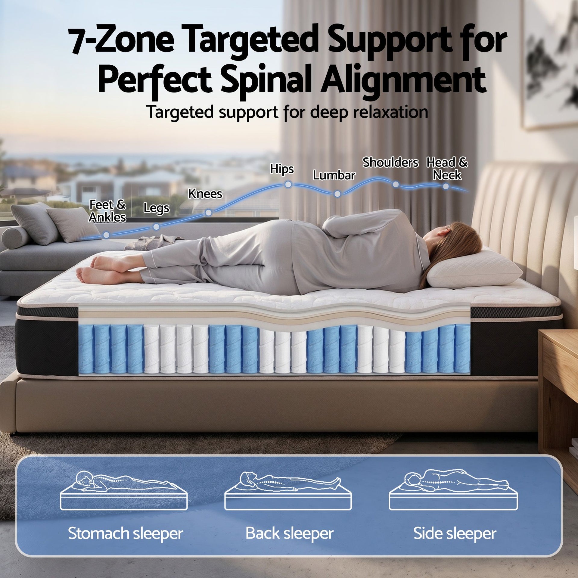 35cm Mattress Firm with Copper Memory Foam and Edge Support