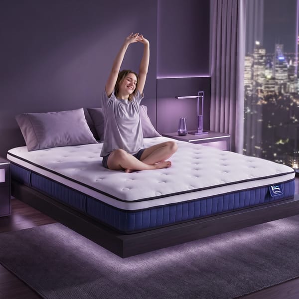 Levitex 23CM With Pocket Spring & Cooling Gel Foam, Medium-Firm Full-Body Support, Mattresses In A Box