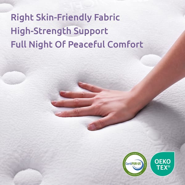Levitex 23CM With Pocket Spring & Cooling Gel Foam, Medium-Firm Full-Body Support, Mattresses In A Box