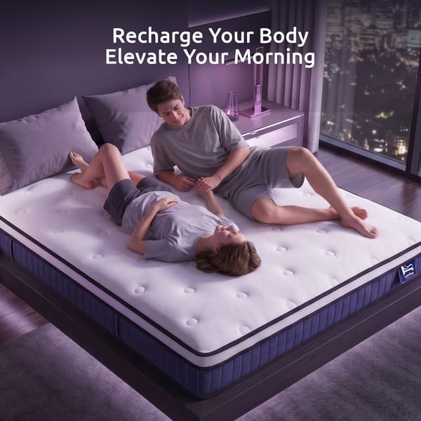 Levitex 23CM With Pocket Spring & Cooling Gel Foam, Medium-Firm Full-Body Support, Mattresses In A Box