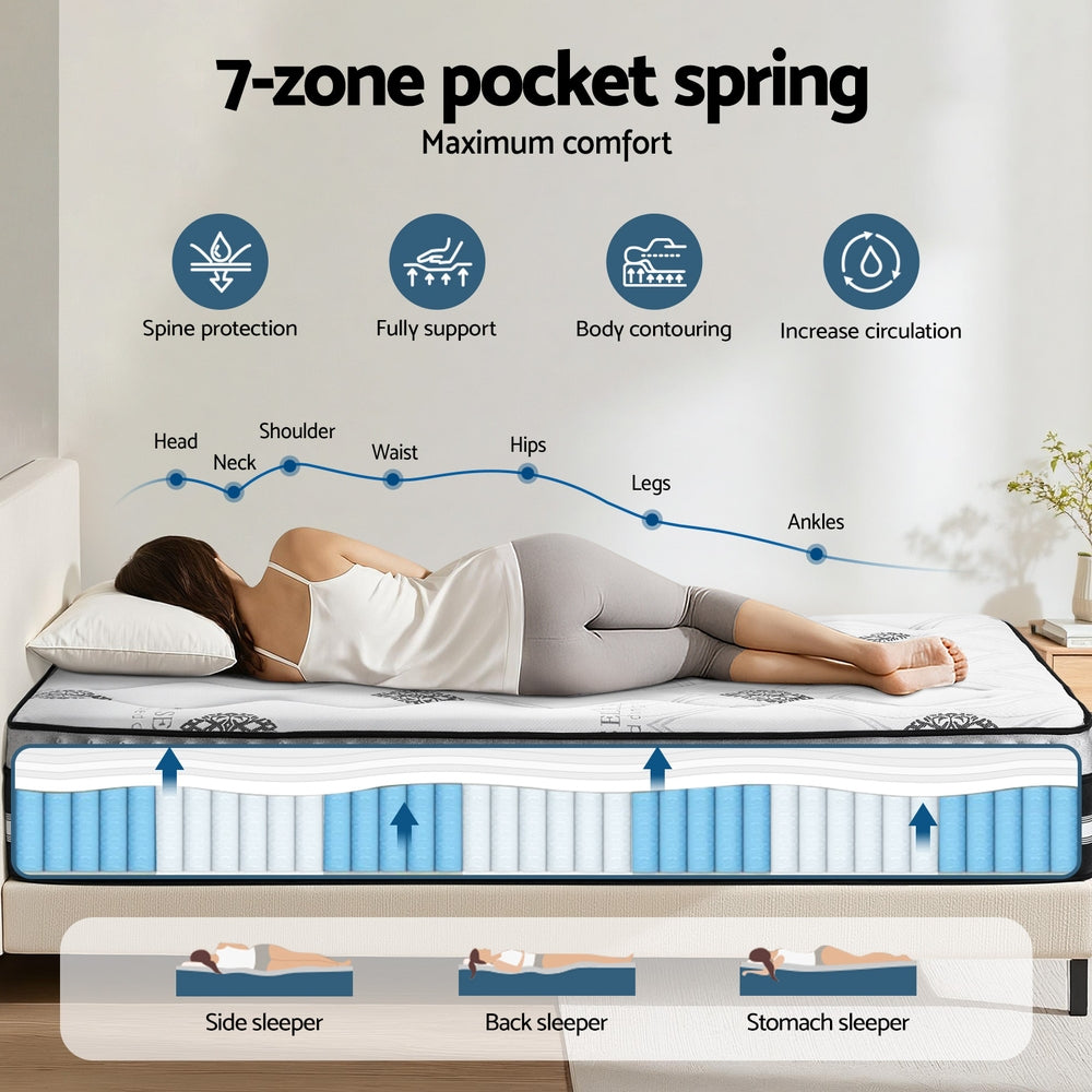 35cm Mattress Bed 7 Zone - Medium Firm