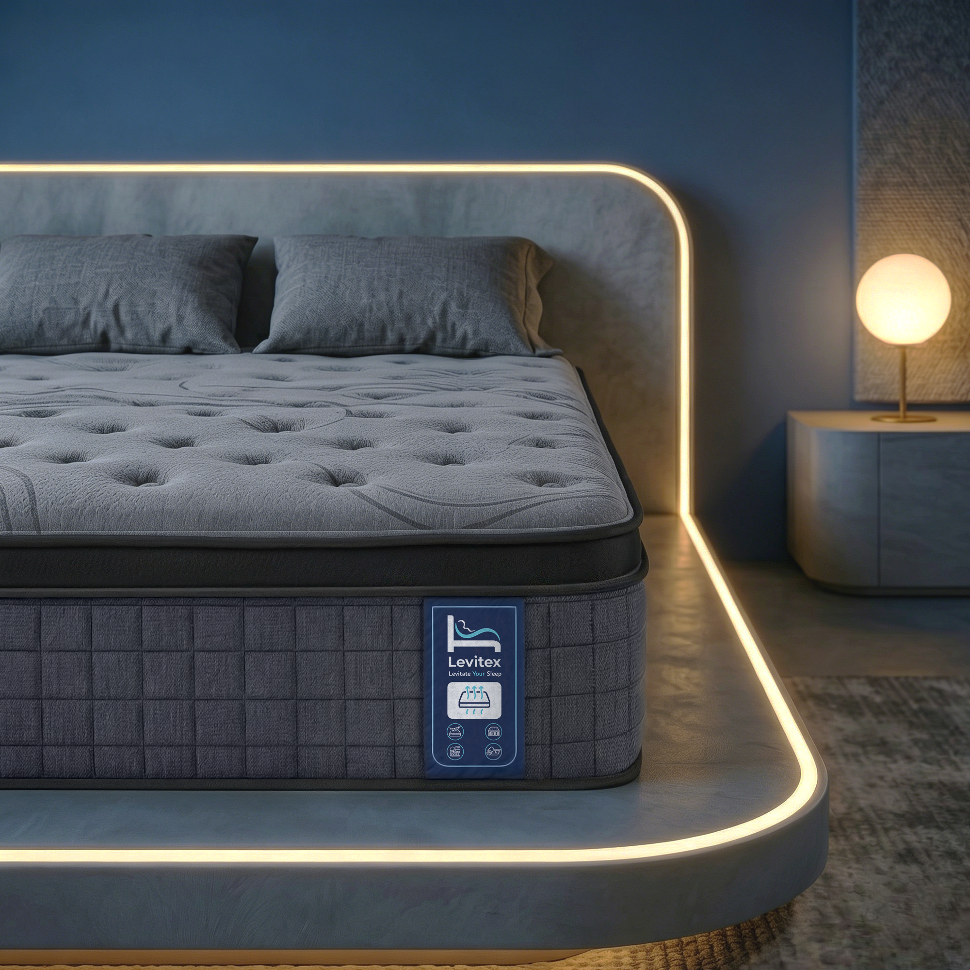 Levitex 33cm Extra Firm 7-Zone Pocket Spring Mattress
