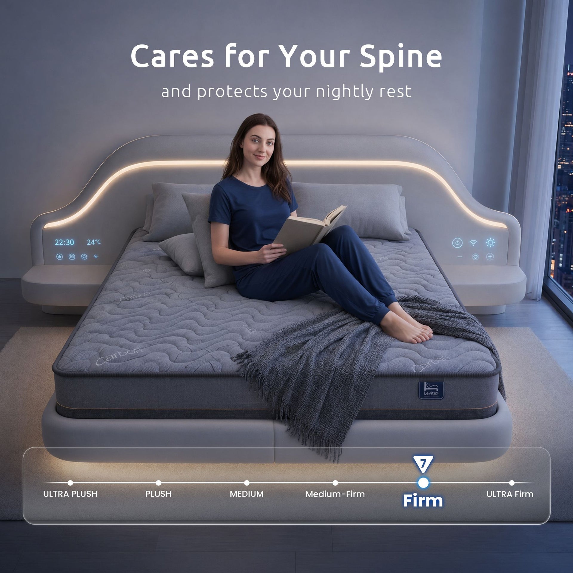 Levitex 25cm Hybrid Pocket Spring Mattress - FIRM