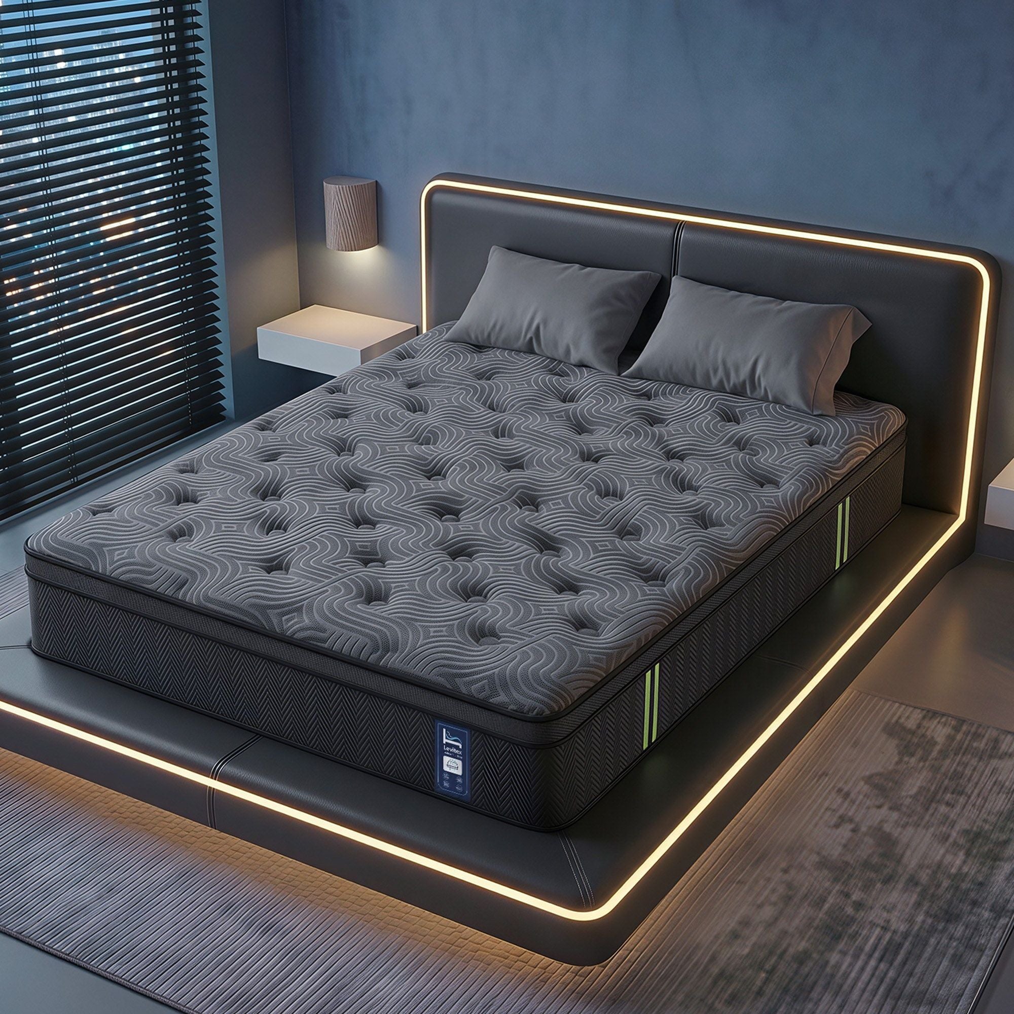 Levitex 34cm 5-Zone Gel Hybrid Mattress with Edge Support