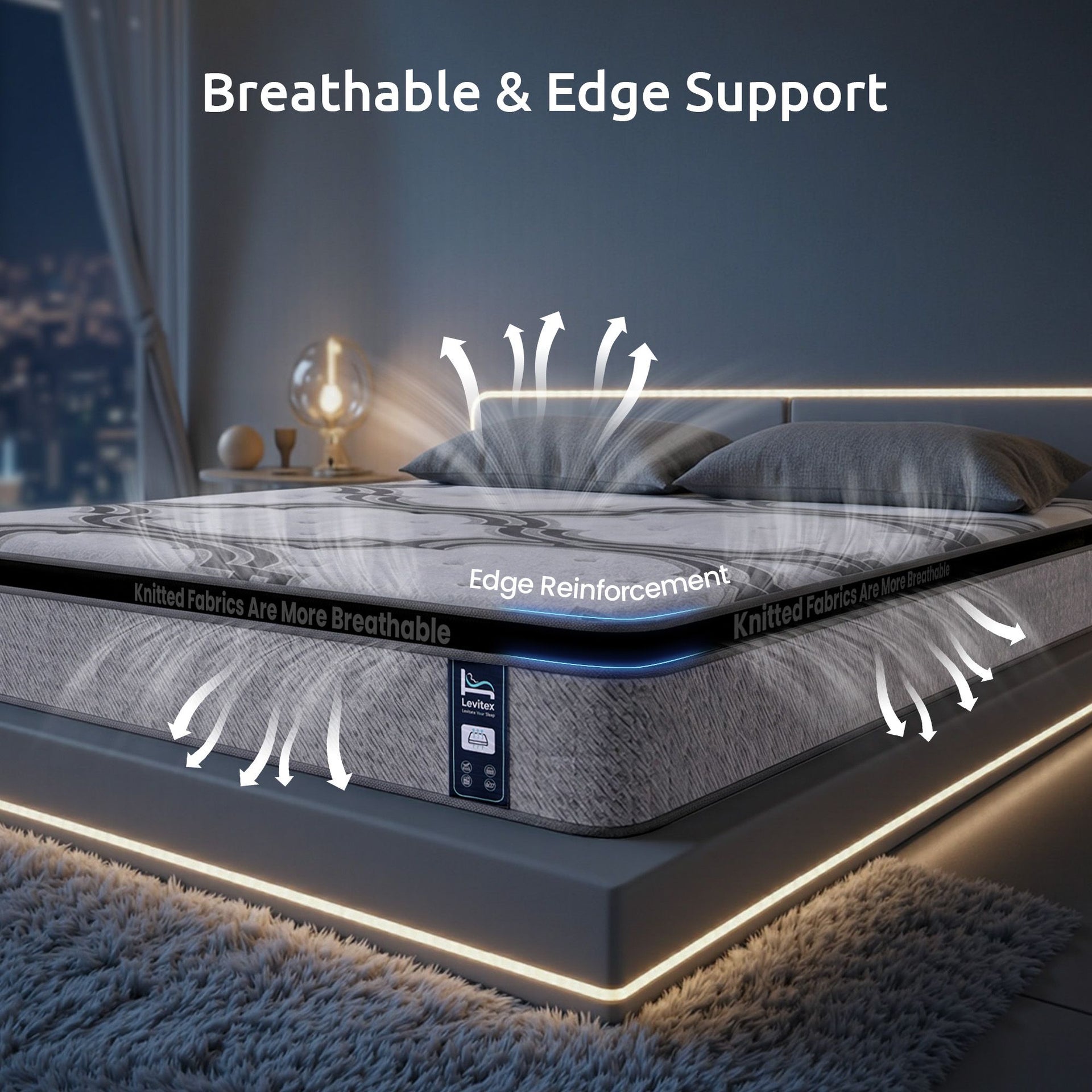 Levitex 34Cm 5-Zone Latex & Memory Foam Hybrid Mattress ¬Äì Firm Support