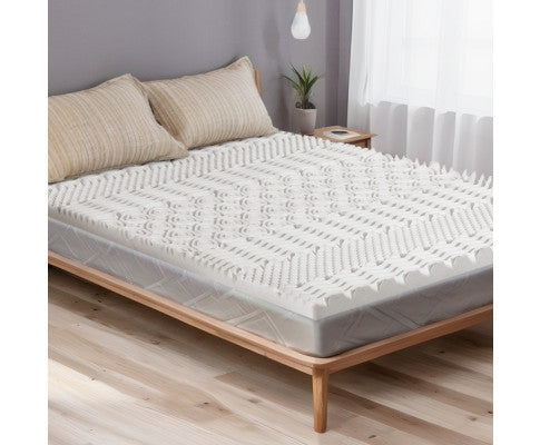 Bedding Memory Foam Mattress Topper 7-Zone Airflow Pad 8cm - White Giselle