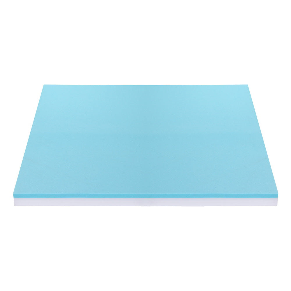 8cm Memory Foam Mattress Topper Gel Dual Layer Foam Bamboo Giselle