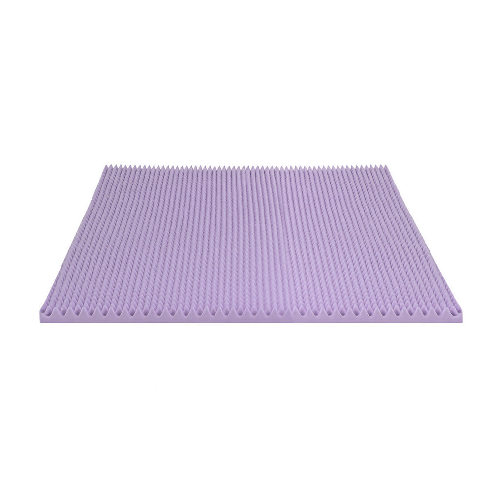 5cm Memory Foam Mattress Topper Lavender Infused Egg Crate Pad Mat Giselle