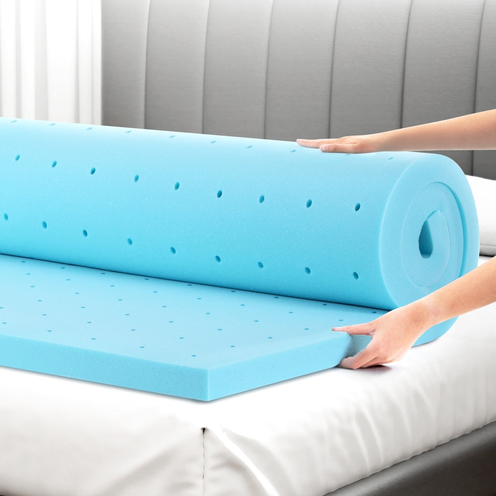 Memory Foam Mattress Topper Ventilated Cool Gel 5cm Giselle
