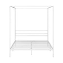 RYE Metal Canopy Bed Frame Platform - WHITE Oikiture