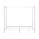 RYE Metal Canopy Bed Frame Platform - WHITE Oikiture