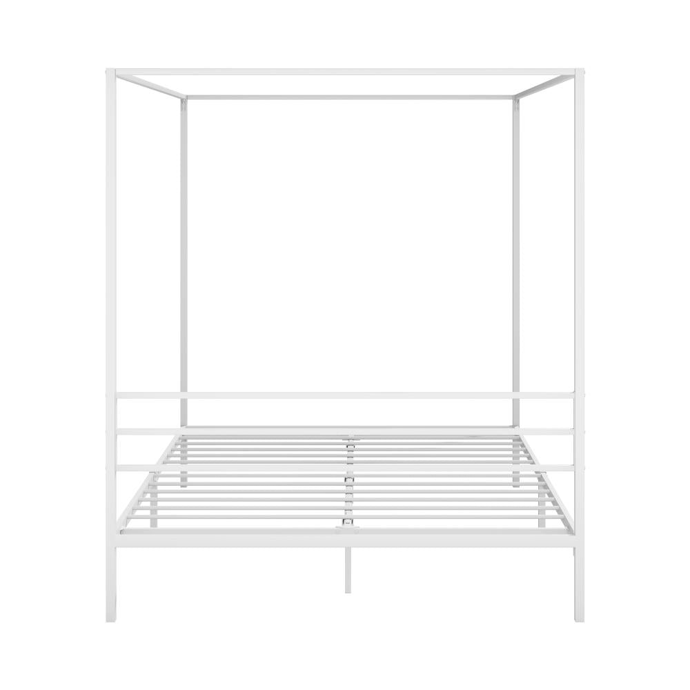 RYE Metal Canopy Bed Frame Platform - WHITE Oikiture