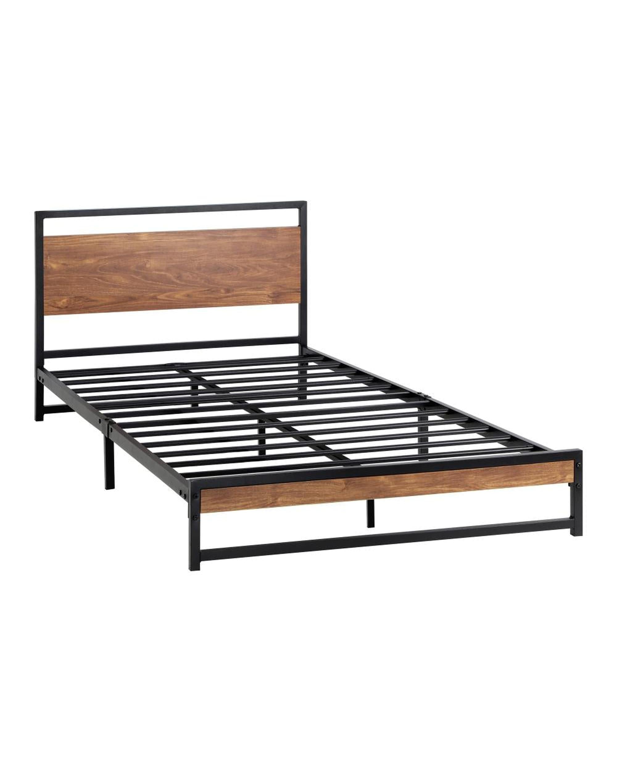 Olly Metal Bed Frame King Single Size Beds Base Platform Wood Oikiture