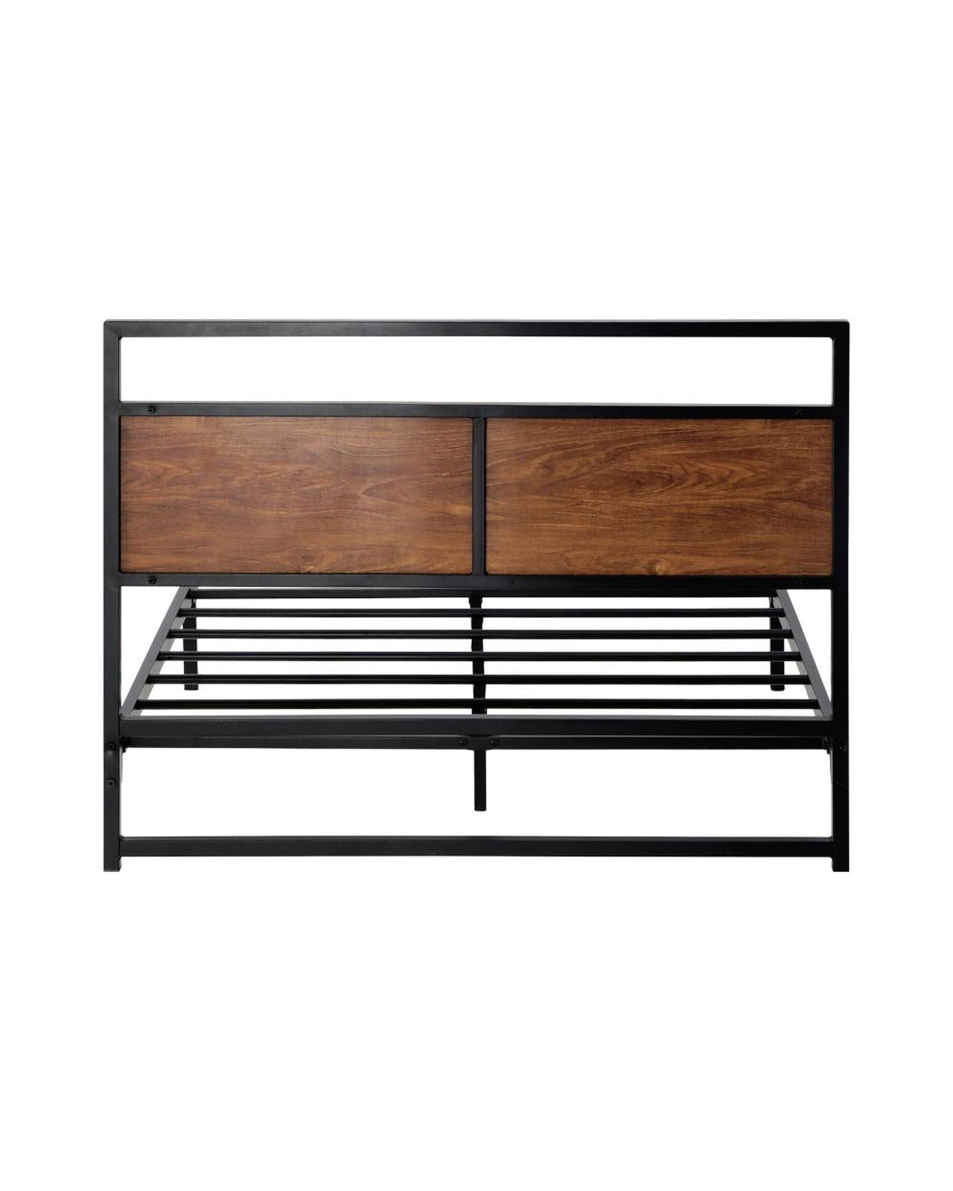 Olly Metal Bed Frame King Single Size Beds Base Platform Wood Oikiture