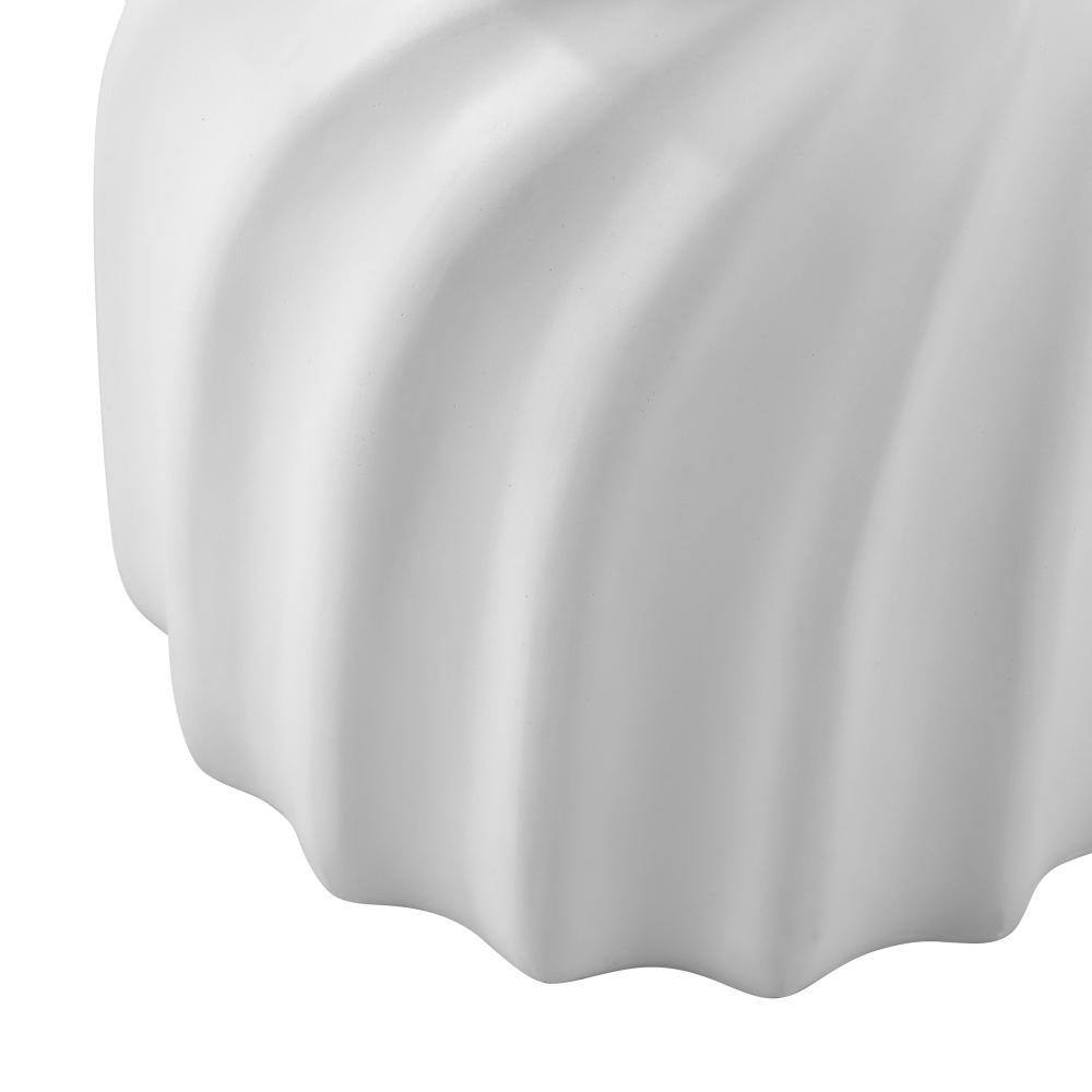 Side Table Terrazzo Hourglass Concrete Stool Stand Oikiture